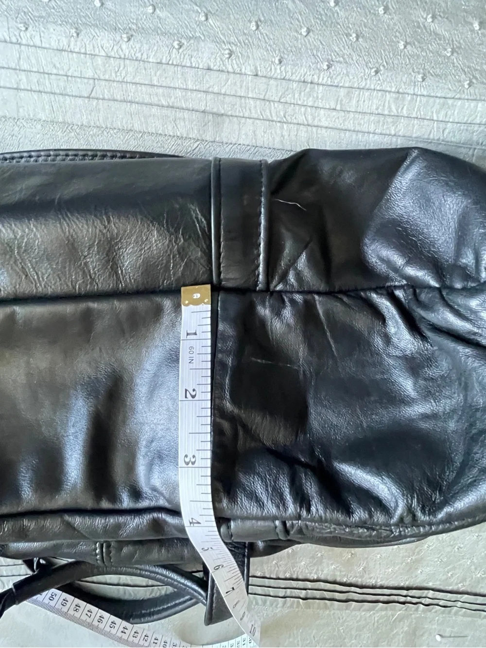 Black Leather Briefcase/Messenger Bag 12